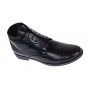 Ghete barbati casual din piele naturala (imblanite) Negru PHBONDN